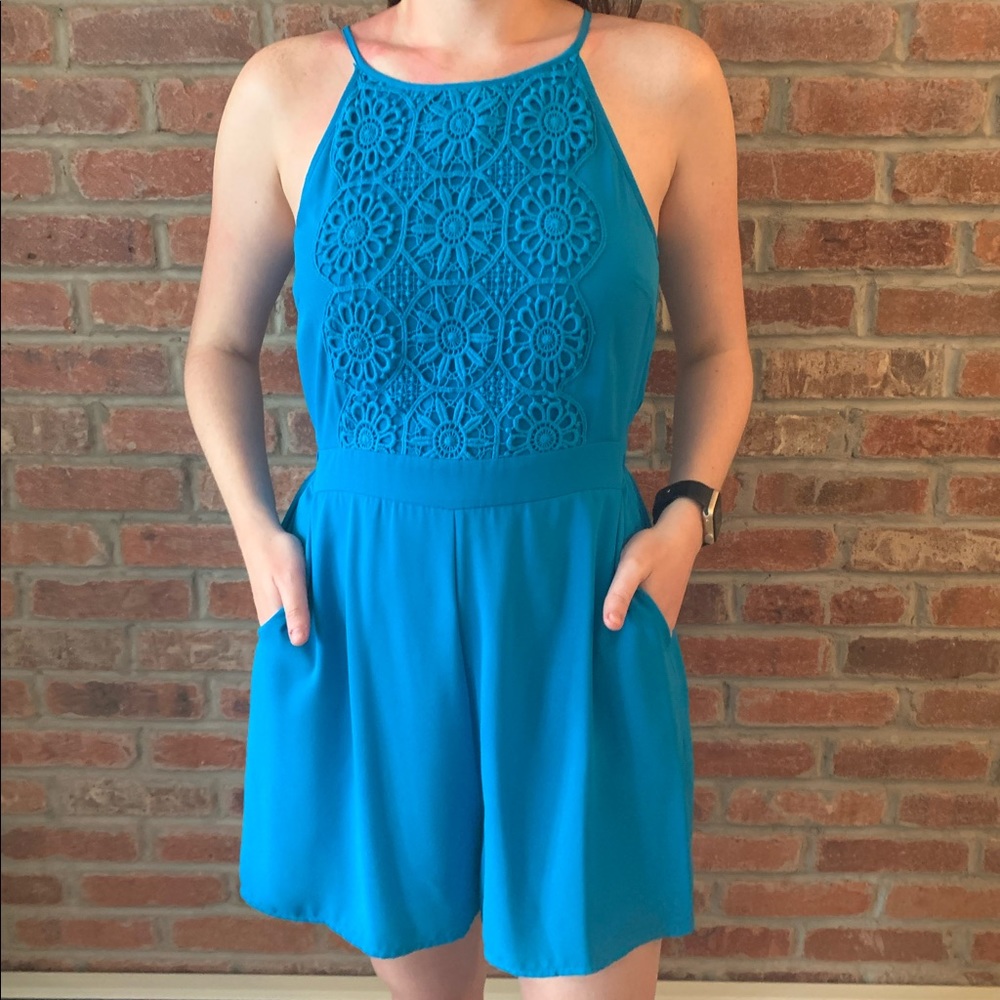 XOXO Crochet Front Romper